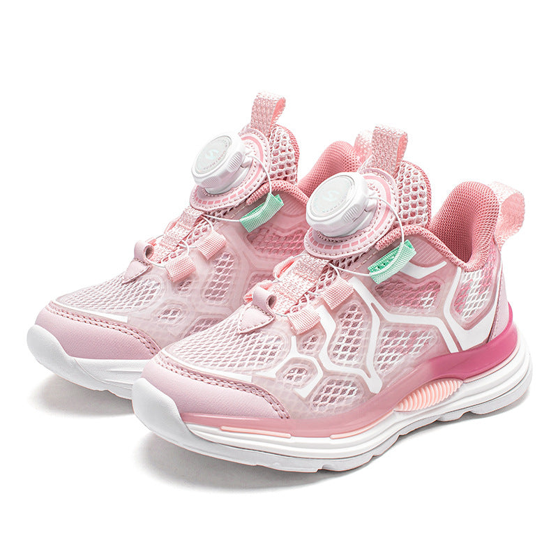 Single Mesh Summer Rotating Buckle Boy's Kid's Sneakers