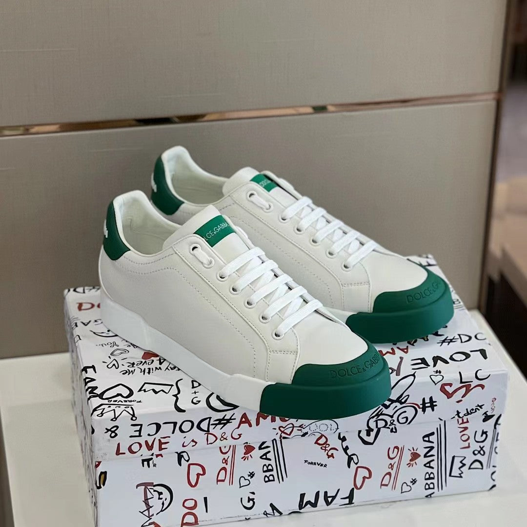 Men's Fashionable Sports White Red Bottom Genuine Sneakers