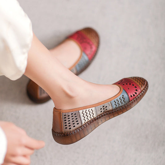 Women's Summer Soft Mom Pumps Bottom Round Casual Shoes