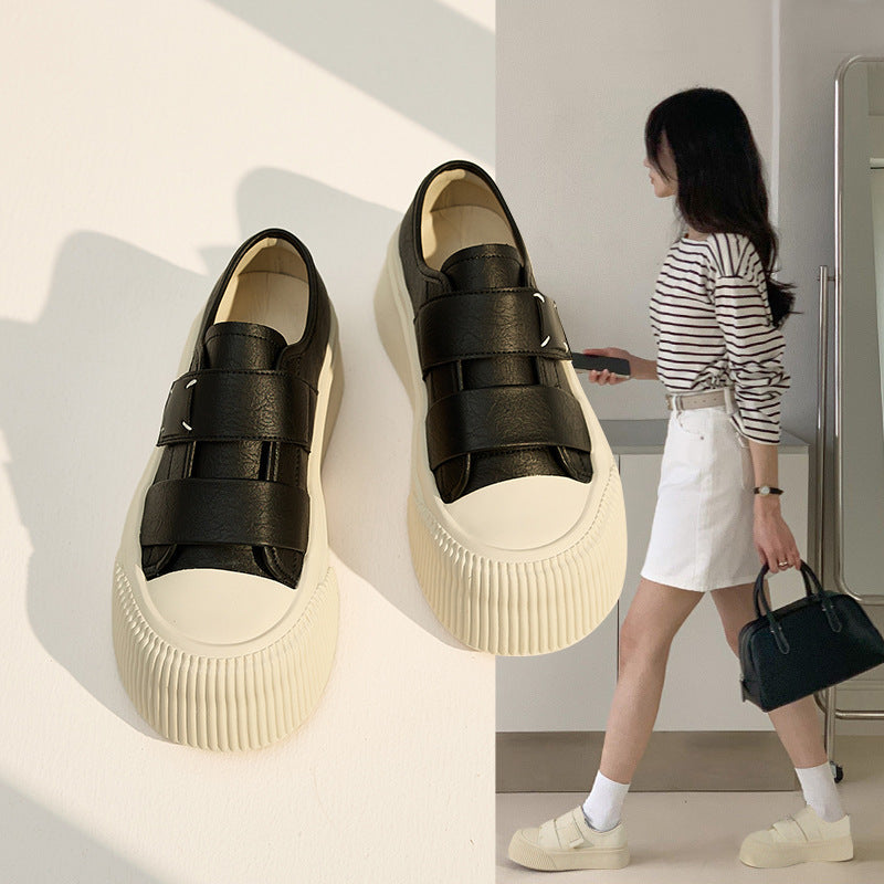 Women's Platform Spring Bread Korean Style White Sports Sneakers