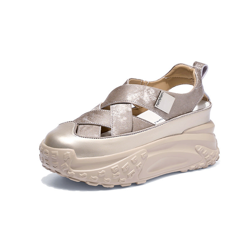 Women's Platform Sports Closed Toe Summer Hollow Sandals