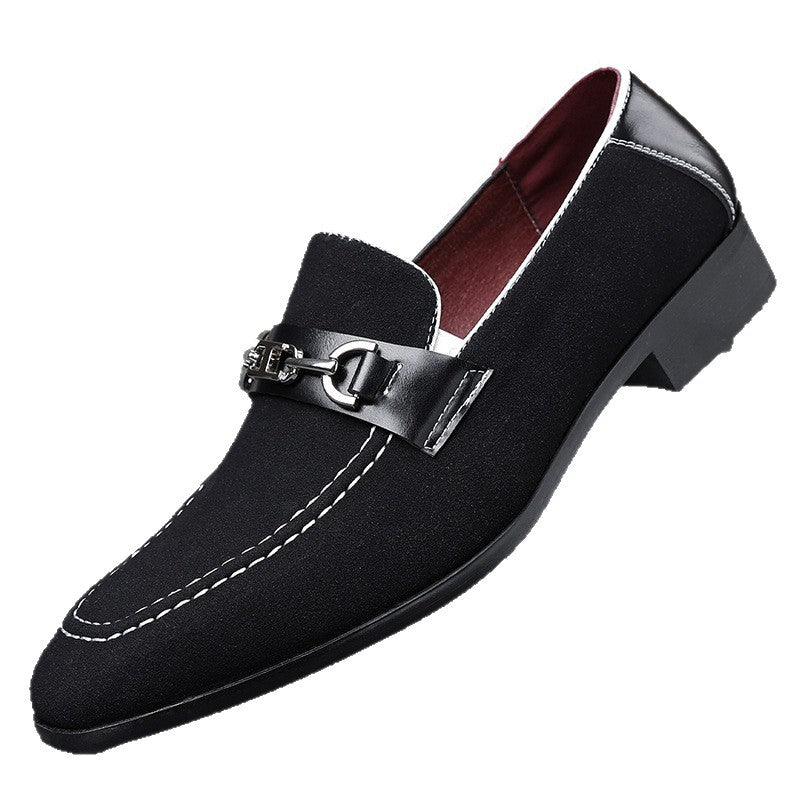 Men's British Style Leisure Trend Versatile Slip-on Men's Business Leather Shoes