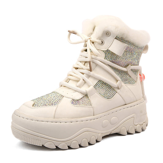 Women's Winter Wild Thick Bottom Waterproof Plus Snow Boots
