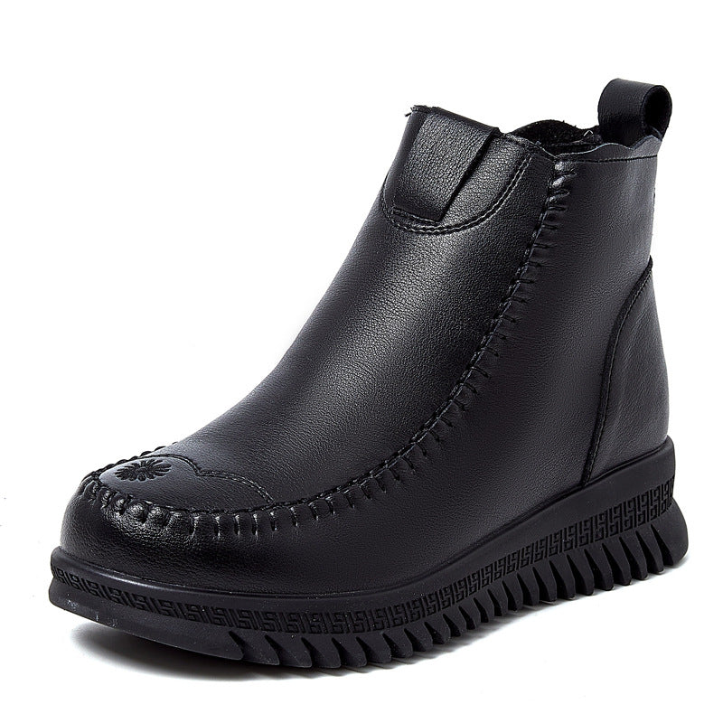 Women's & Men's Real Wool Mother's Cotton Winter Plus Veet Soft Bottom Women's Shoes
