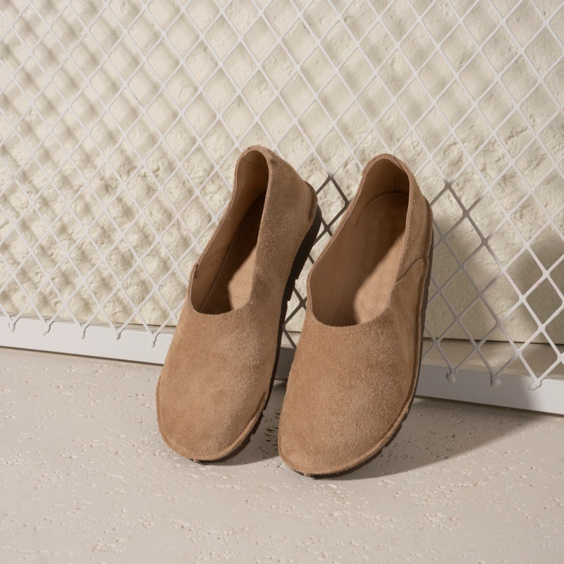 Women's & Men's Pumps Retro Round Toe Flat Bottom Casual Shoes