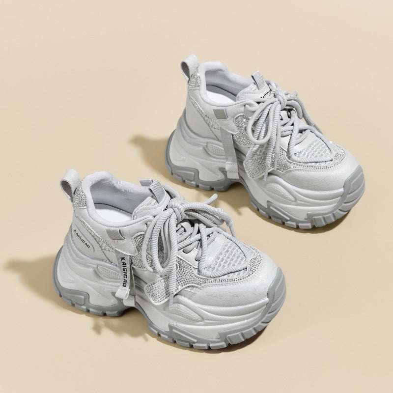 Women's Mold Bottom Dad Small Height Increasing Men's Shoes