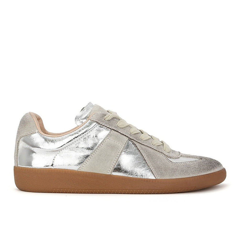 Women's Distressed Cowhide Flat Retro Sports Outdoor German Casual Shoes
