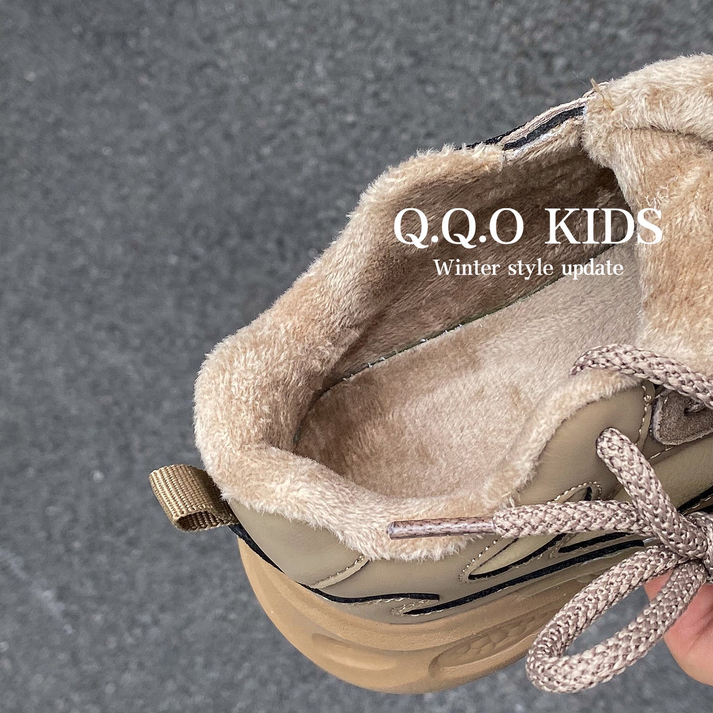 Children's Winter Fleece-lined Korean Boys Lightweight Warm Kid's Sneakers