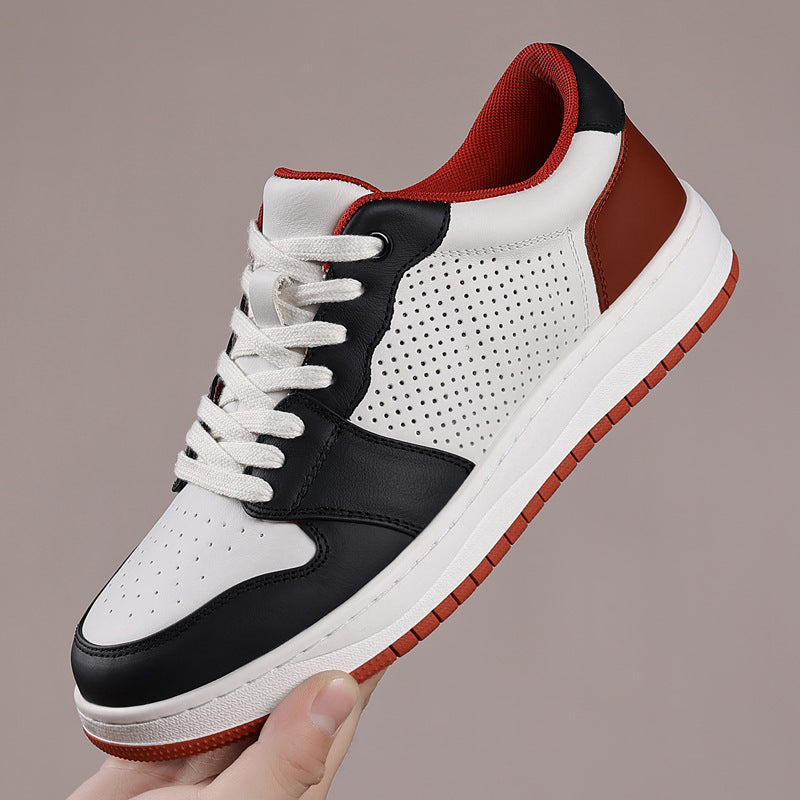 Men's Layer Cowhide Air Force Genuine Fashion Sports Low Men's Board Shoes