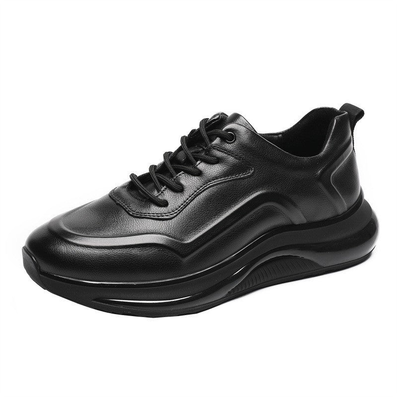 Men's Leisure Breathable Outdoor Sports Round First Leather Shoes
