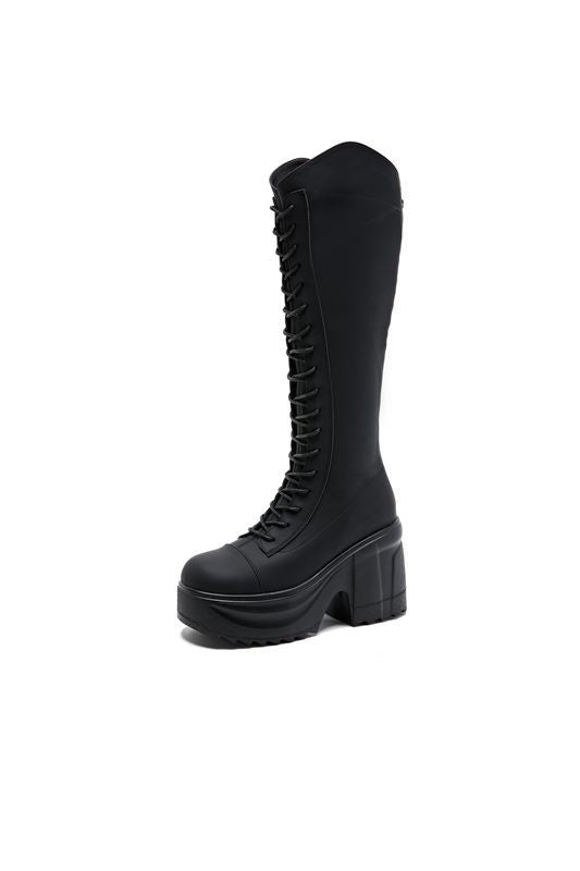 Women's Thick Bottom Skinny High Long Tube Height Boots