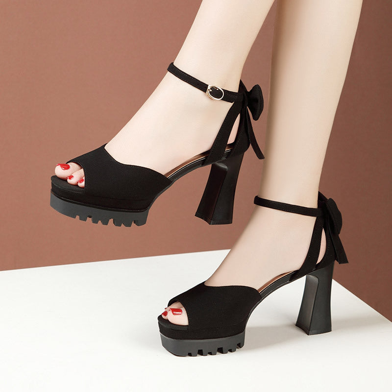 Women's Etiquette Gait Special Summer Chunky Platform Heels