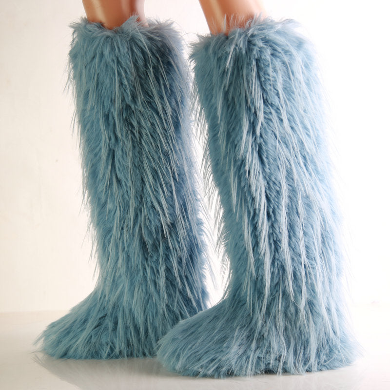 Women's Over The Knee Female Fleece-lined Winter Snow Boots