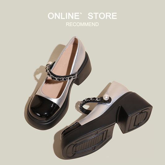 Women's & Men's French Style Elegant Platform Mary Jane Loafers