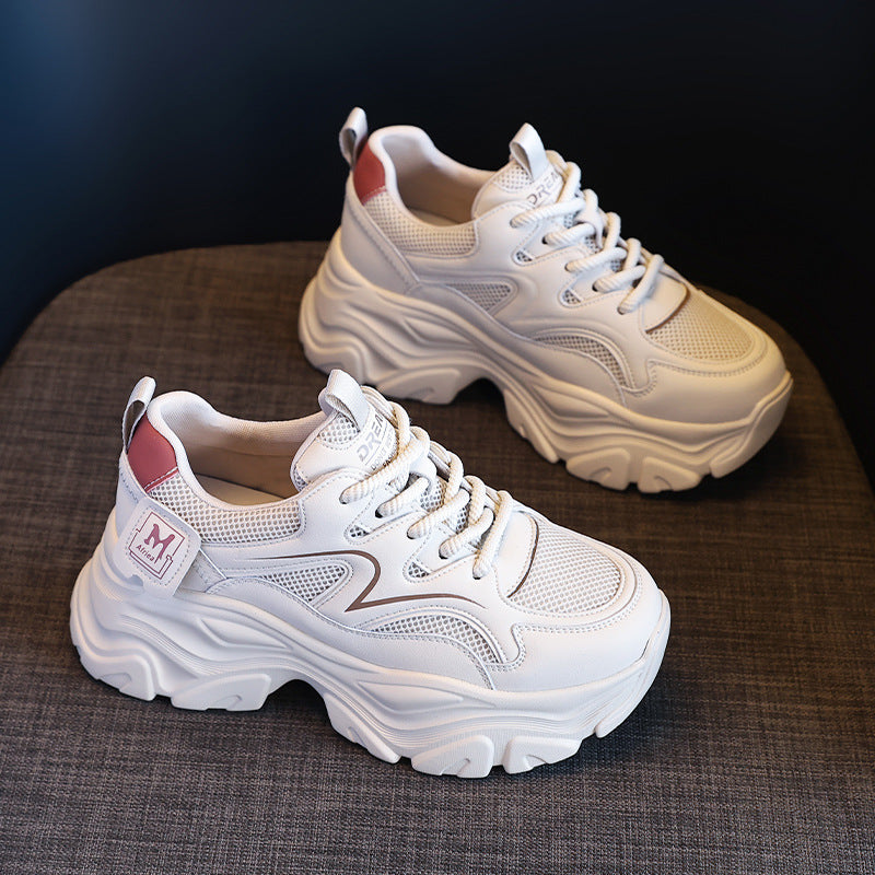 Women's Dad Spring Mesh Breathable Thick Bottom Women's Casual Shoes