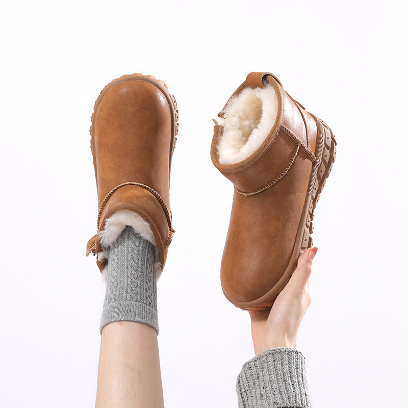 Women's Short Tube Veet Northeast Platform Thickened Snow Boots