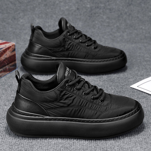 Men's Cloth Waterproof Warm Platform Elevator Board Casual Shoes