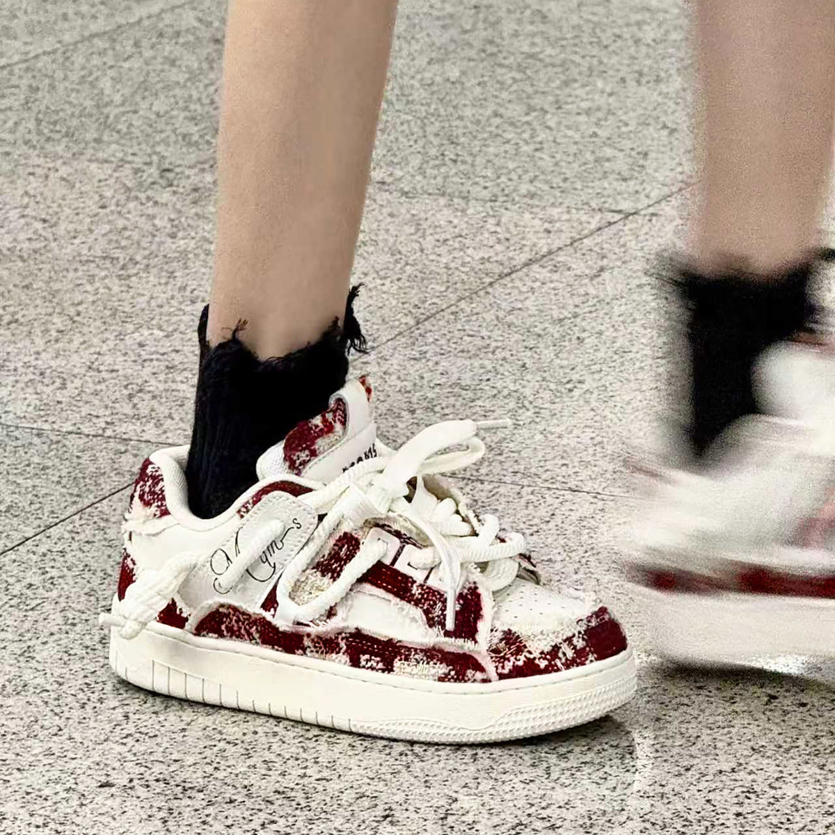 Women's & Men's Destruction Aesthetics Bread Red Original Life Classic Style Men's Shoes
