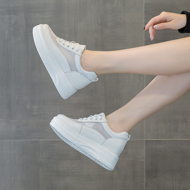 Women's Platform Height Increasing Insole Summer Mesh Men's Shoes