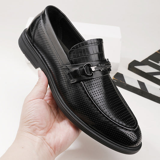 Men's Summer Breathable Business Hollow Perforated One Loafers