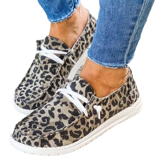 Women's Large Size Flat Bottom Pumps Cloth Surface Casual Shoes