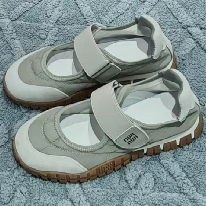 Women's Toe Mary Jane Fashion Velcro Shallow Sneakers