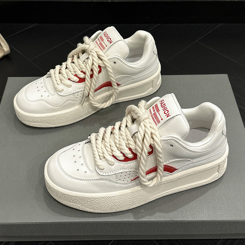 Women's White Autumn Sports Fashion Color Matching Casual Shoes