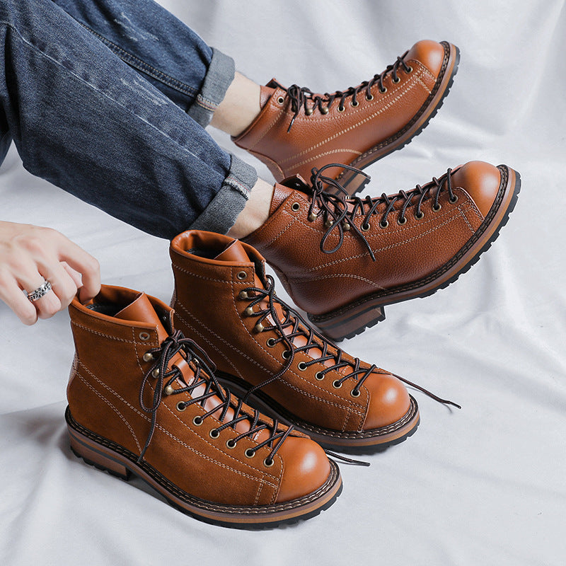 Men's Vintage High Top British Style Martin Boots