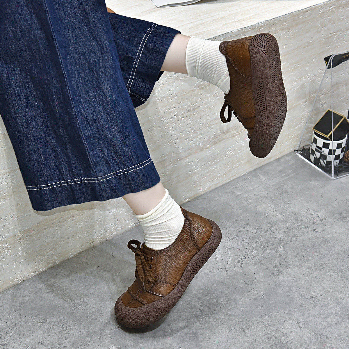 Women's Up Clown Flat Bottom Lazy Shallow Loafers