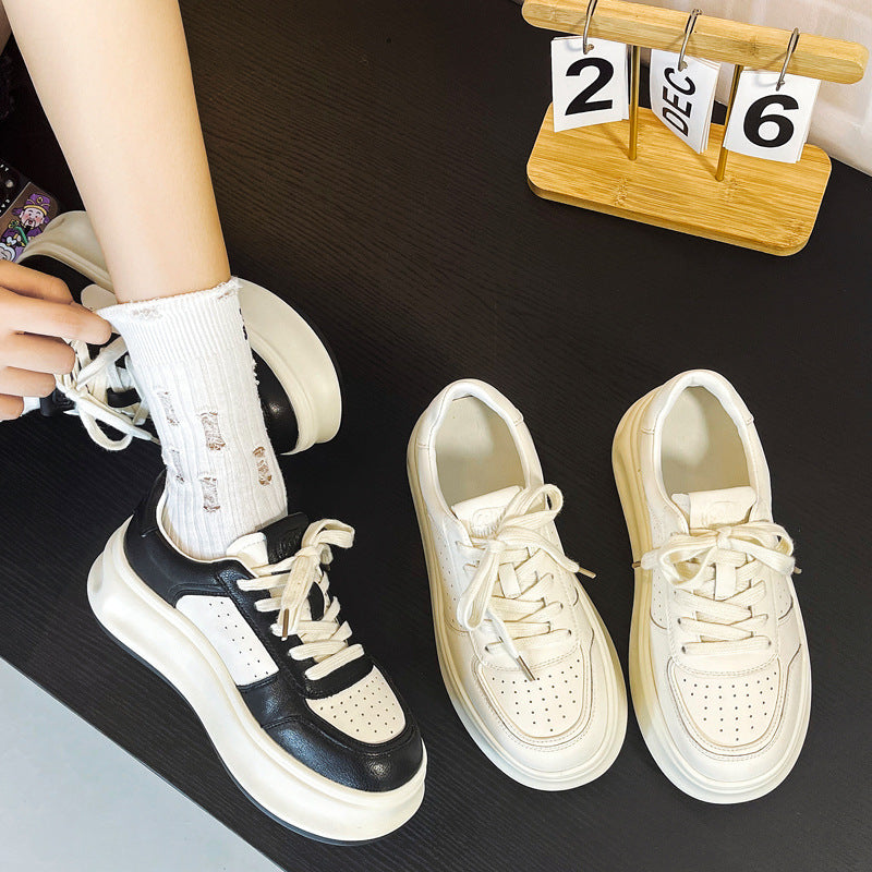 Women's Platform White Spring Sports Pumps Muffin Casual Shoes