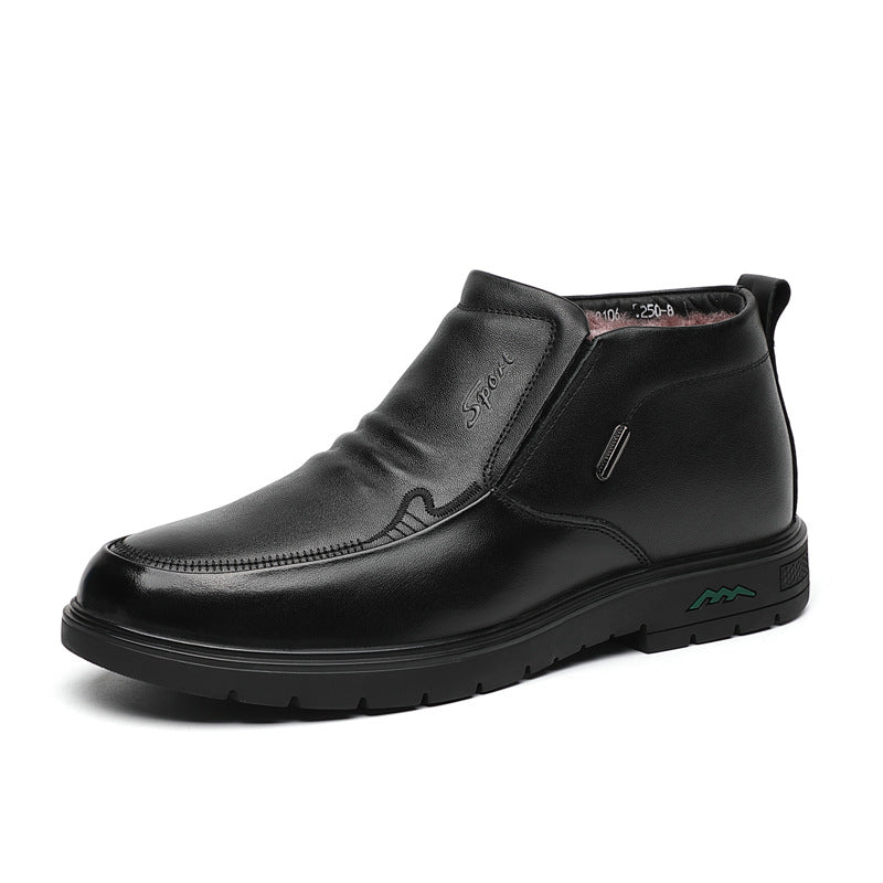 Men's First Layer Cowhide Real Wool Genuine Men's Shoes