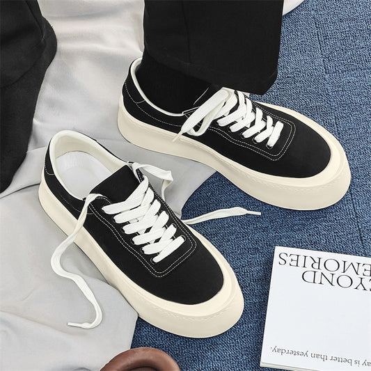 Men's Board Height Increase Fashion Exercise Soft Canvas Shoes