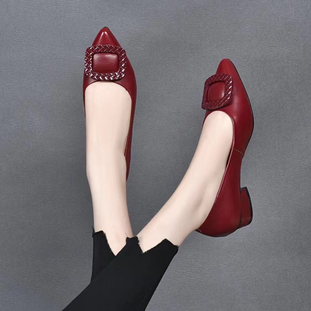 Women's & Men's Genuine Pumps Low-cut Stilettos Versatile Mom Spring Men's Shoes