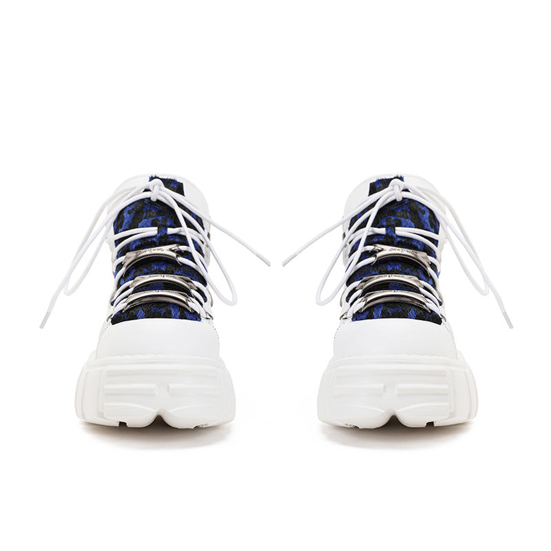 Color Block Punk Raise The Bottom Hot Casual Shoes