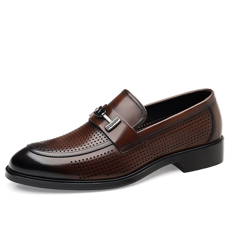 Men's First Layer Cowhide Summer Business Pointed Sandals