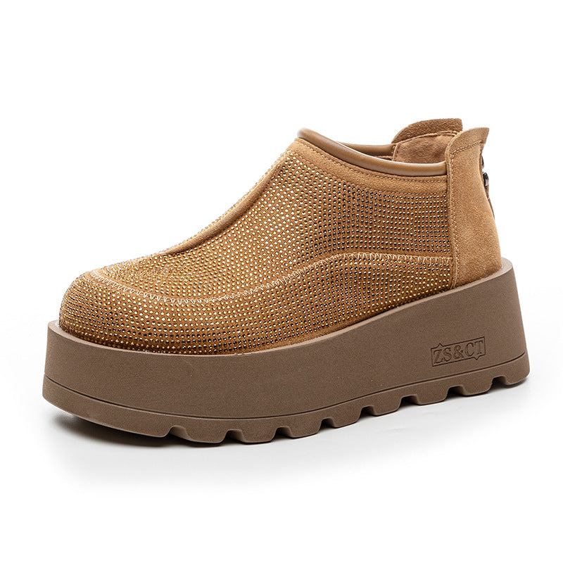 Women's Hole Breathable Platform Elevator Wild Casual Shoes