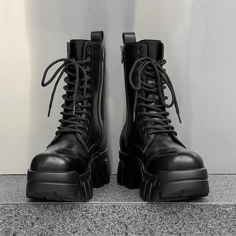 Martin Round Head Thick Bottom Height Increasing Gear Boots