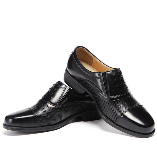 Men's Business Formal Summer Slip-on Derby Merit Leather Shoes