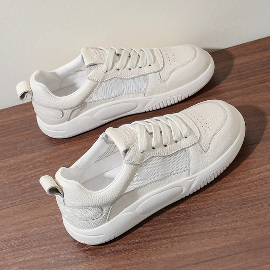 Women's White Breathable Summer Thin Pumps Flat Women's Casual Shoes
