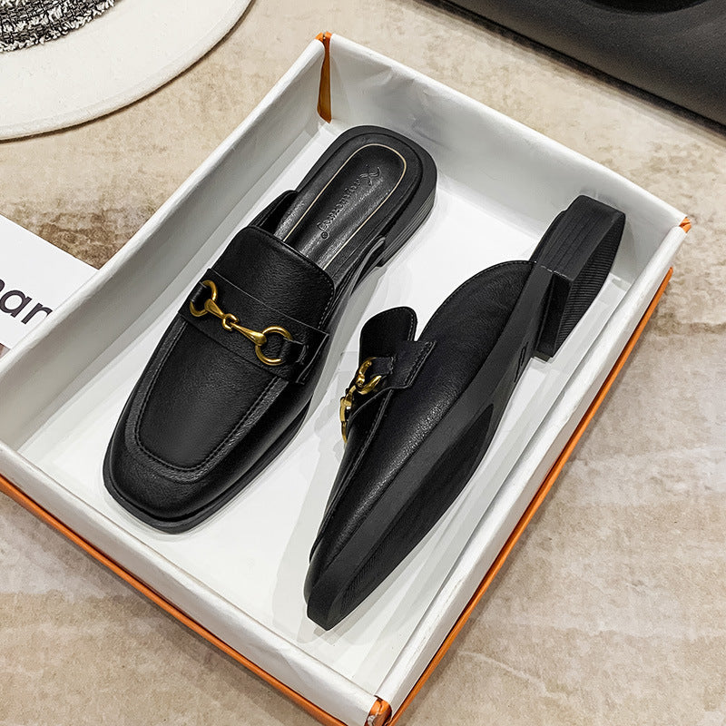 Women's Authentic Toe Box Half Summer Flat Sandals