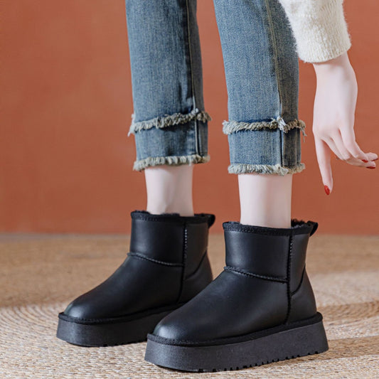 Women's Bottom Height Increasing Insole Waterproof Plus Boots