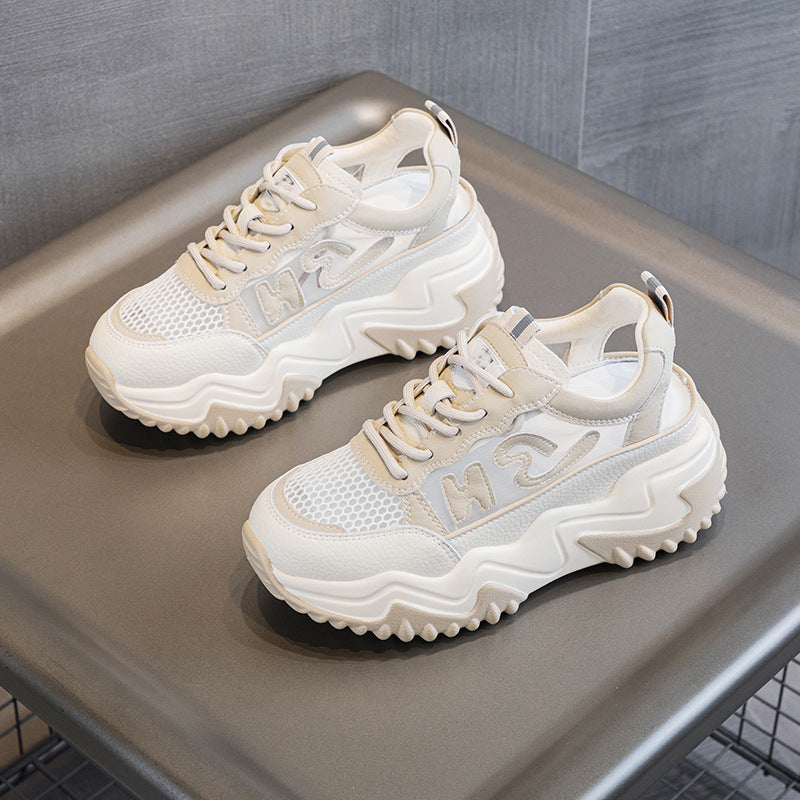 Clunky Summer Versatile Platform Heightened Single Layer Sneakers