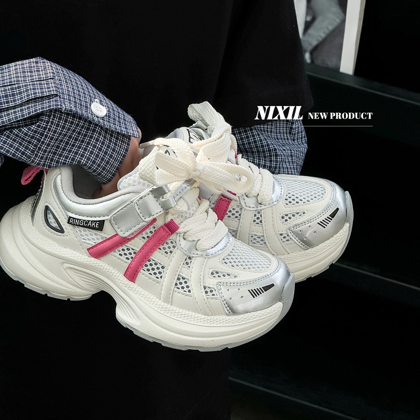 Children's Spring Dad Fashionable Lightweight Breathable Single Kid's Sneakers