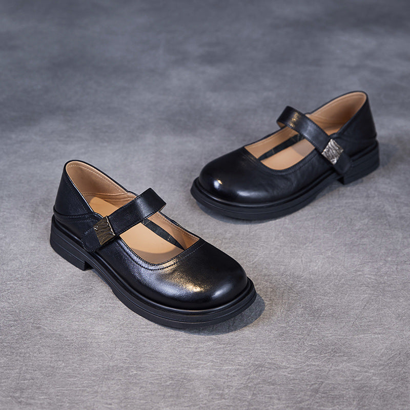 Women's Color Mary Jane Spring Shallow Mouth Flat Women's Shoes