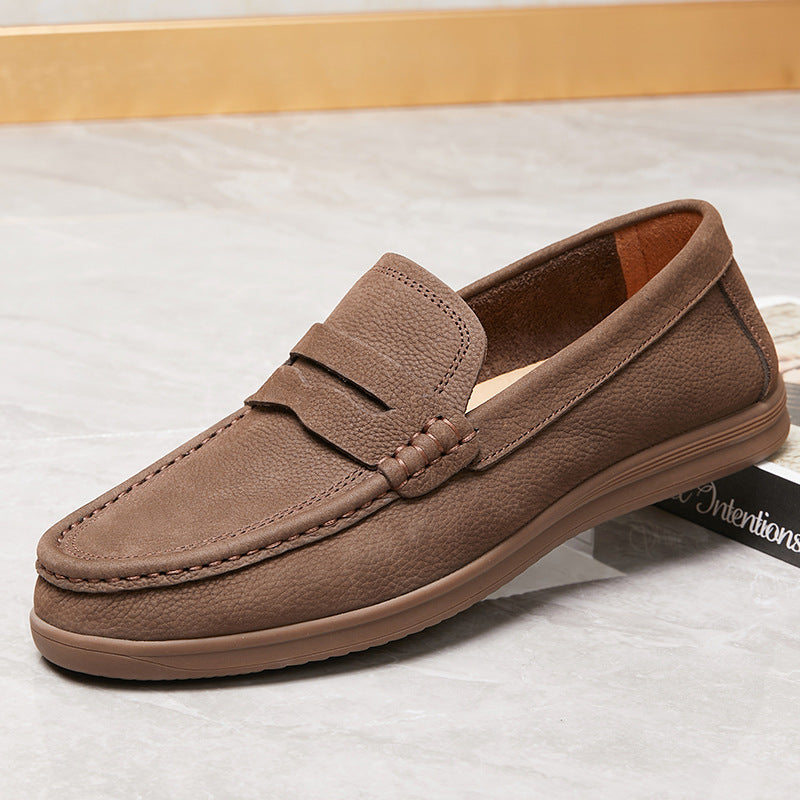 Men's Tendon Bottom Matte Cowhide Spring Comfortable Men's Casual Shoes