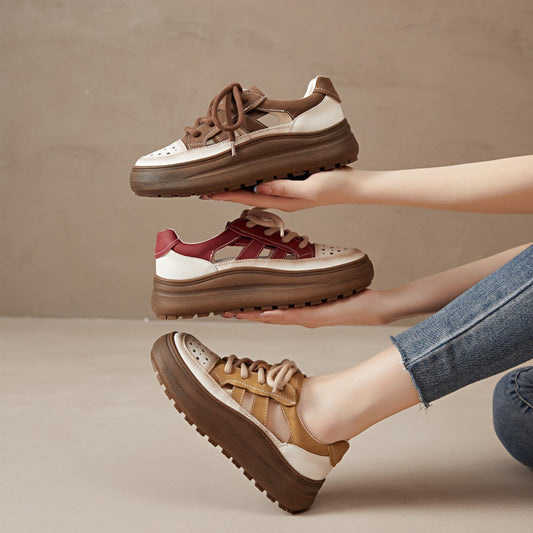 Women's Vintage Soft Bottom Hollow Hole Sports Sandals