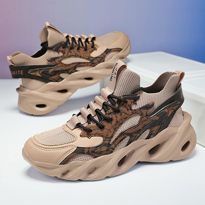 Men's Mesh Surface Clunky Sports Extra Large Sneakers
