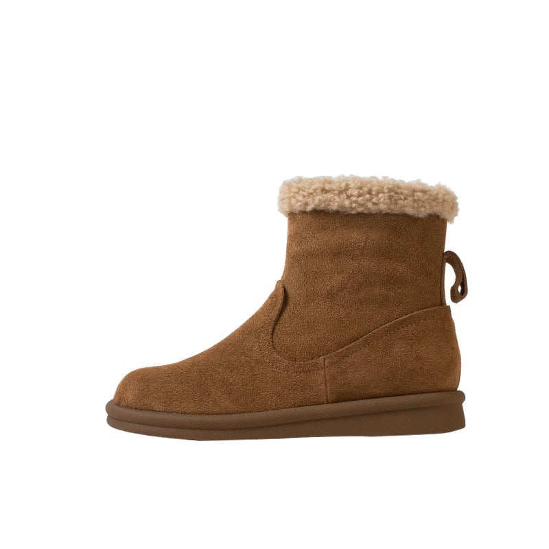 Women's Genuine Retro Fluffy Thick Bottom Plus Boots