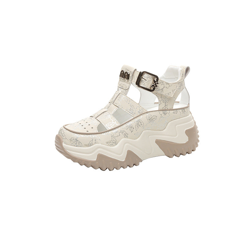 Women's Thick-soled Inner Height Increasing Wedge Daddy Sandals