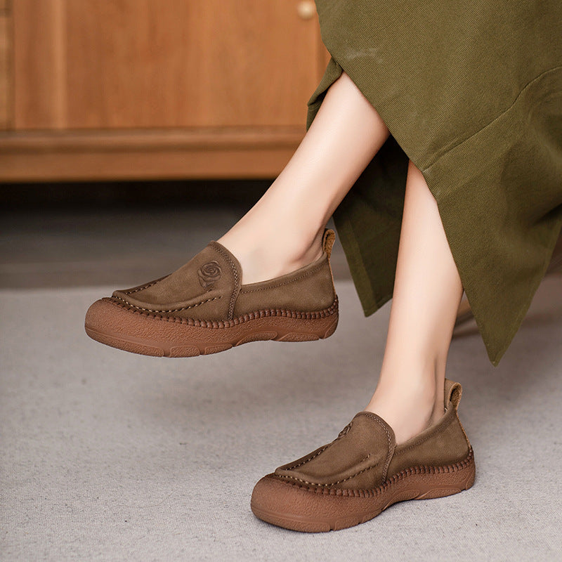 Women's Retro Authentic Mom Soft Bottom Surface Slip-on Women's Casual Shoes